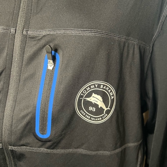 TOMMY BAHAMA Island Active Kala beach Full Zip Spell Out UPF 30 Size Medium - Picture 2 of 7